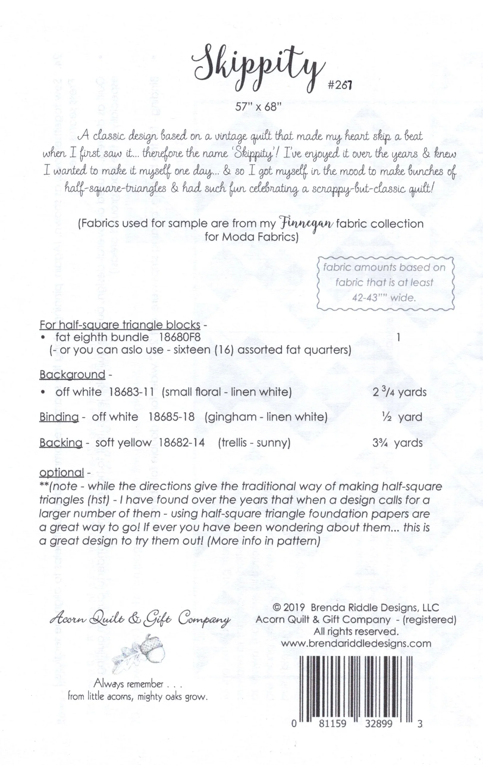 SKIPPITY - Acorn Quilt & Gift Company Pattern # 267 - Image 2