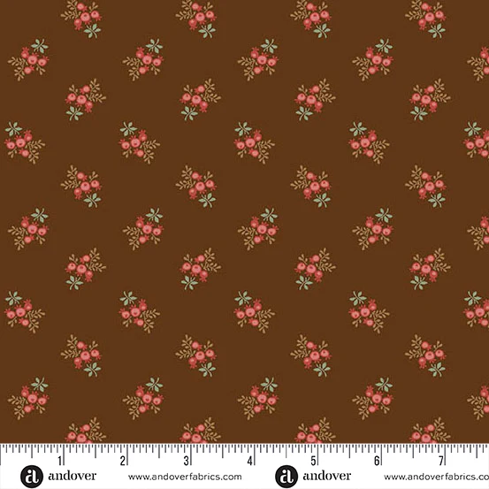 Andover Always and Forever 1665 N Chocolate Rosehips By The Yard