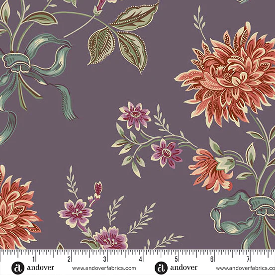 Andover Autumn Bouquet 10171 P Purple Autumn Bouquet By The Yard