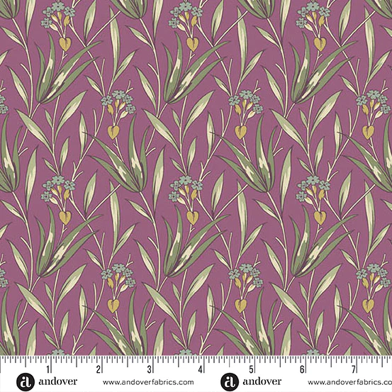 Andover Autumn Bouquet 10173 P Purple Milkweed By The Yard