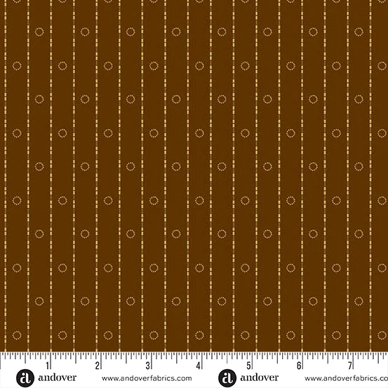 Andover Bridgeport 5605 N Brown Circle Stripes By The Yard