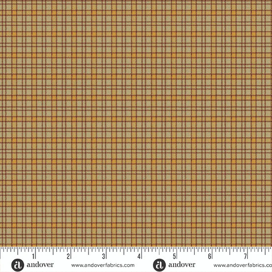 Andover Jamestown 1671 Y Ochre Check By The Yard