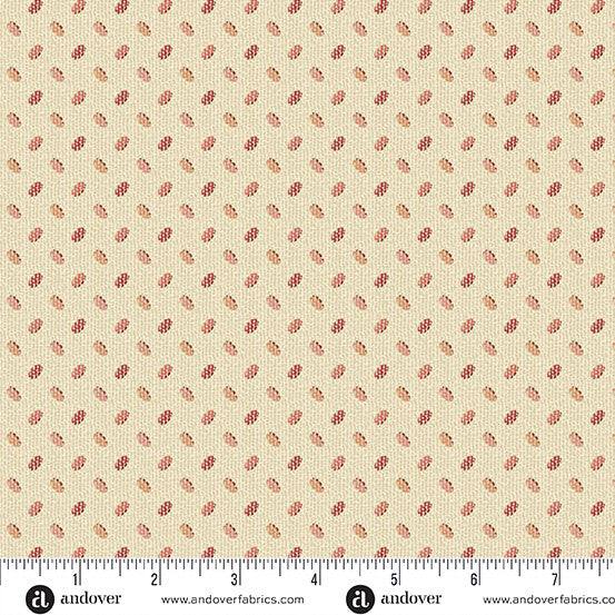 Andover Laundry Line 10098 R Cream Red Planting By The Yard
