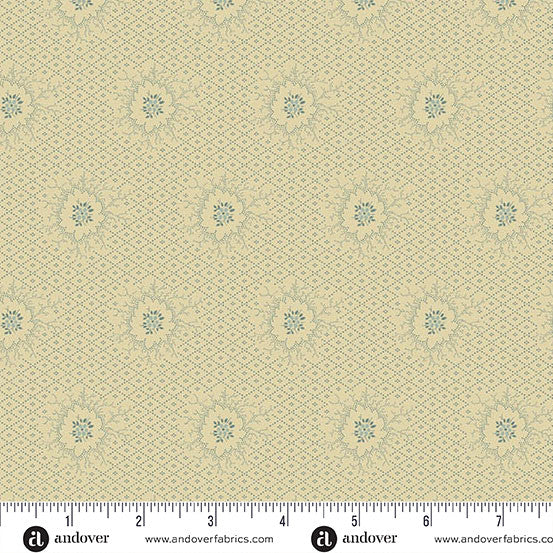 Andover Laundry Line 10100 B Cream Camellia By The Yard