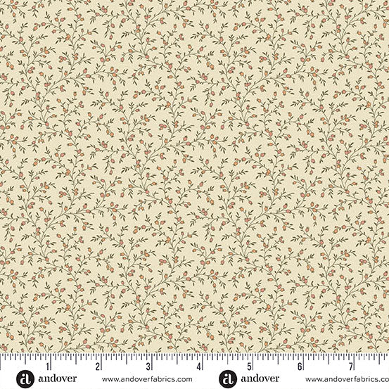 Andover Laundry Line 10103 O Cream Orange Brambleberry By The Yard