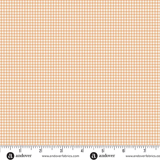 Andover/Makower Little Ones MU188 C Coral Gingham By The Yard