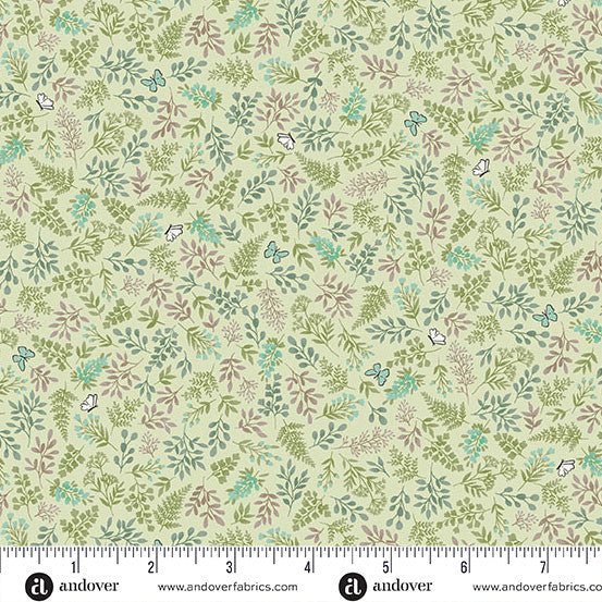 Andover/Makower Little Ones MU192 G Green Foliage By The Yard