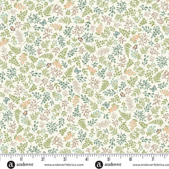 Andover/Makower Little Ones MU192 Q Cream Foliage By The Yard