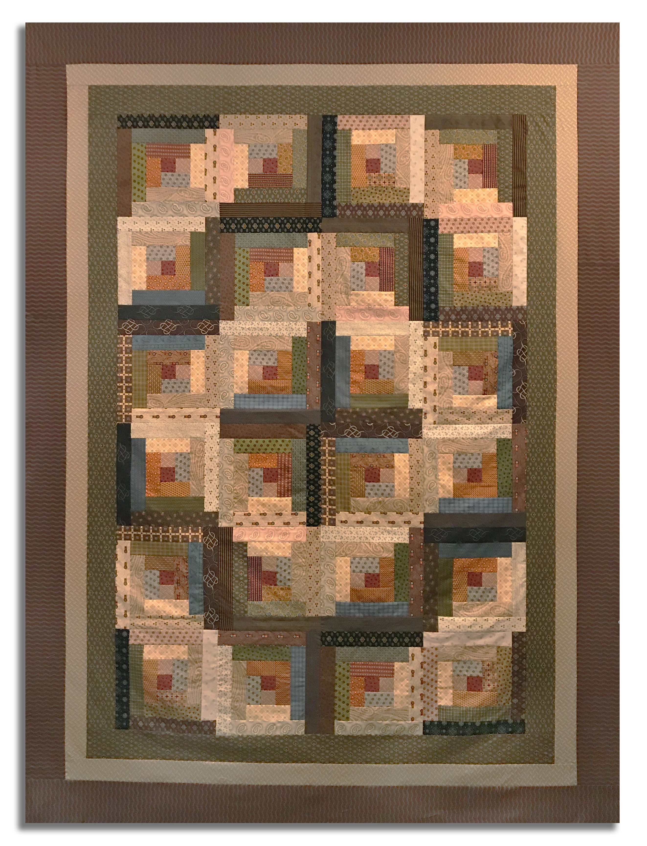 Andover Pre-Cut 12 Block Log Cabin Quilt Kit - Jo Morton - Image 2