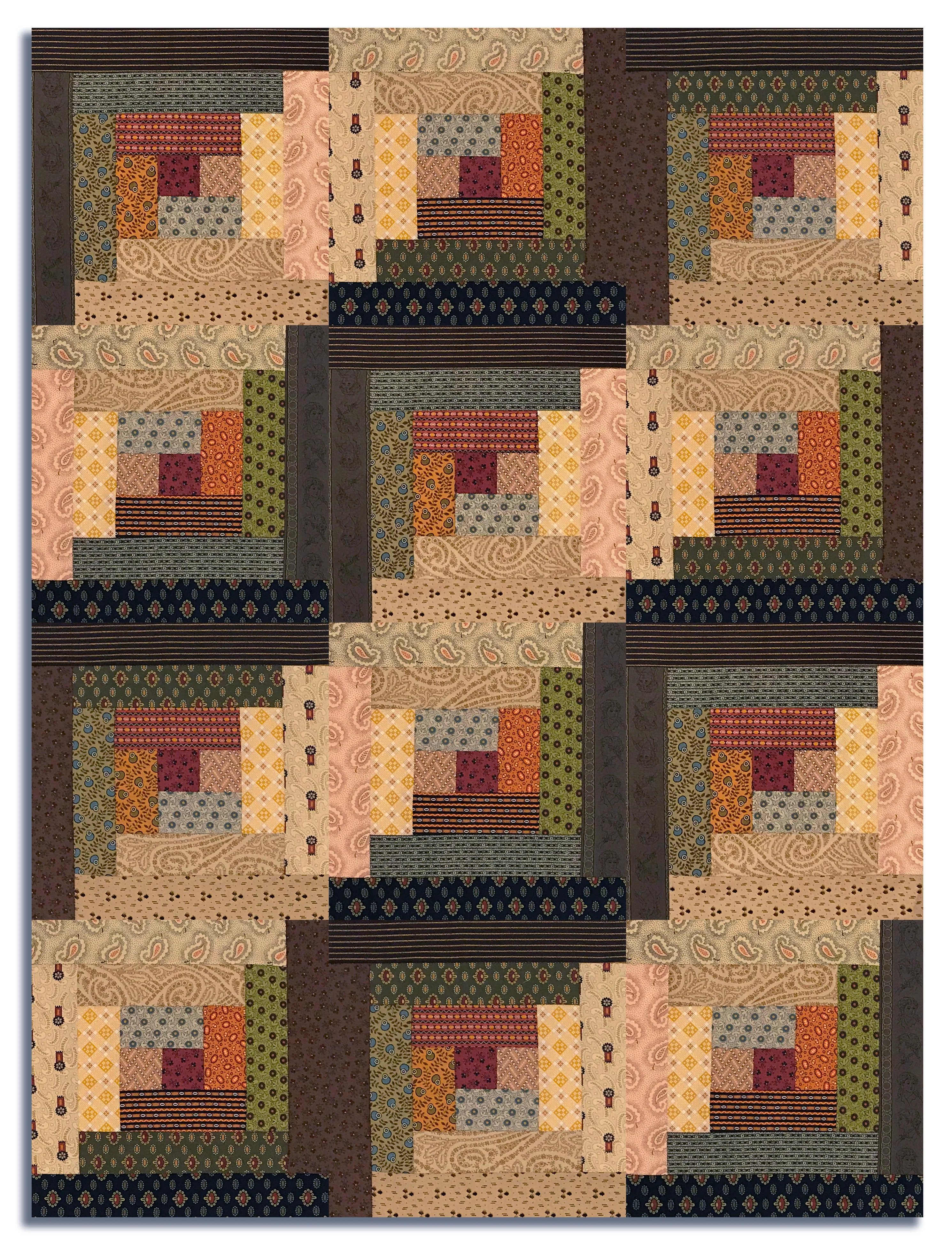 Andover Pre-Cut 12 Block Log Cabin Quilt Kit - Jo Morton - Image 4