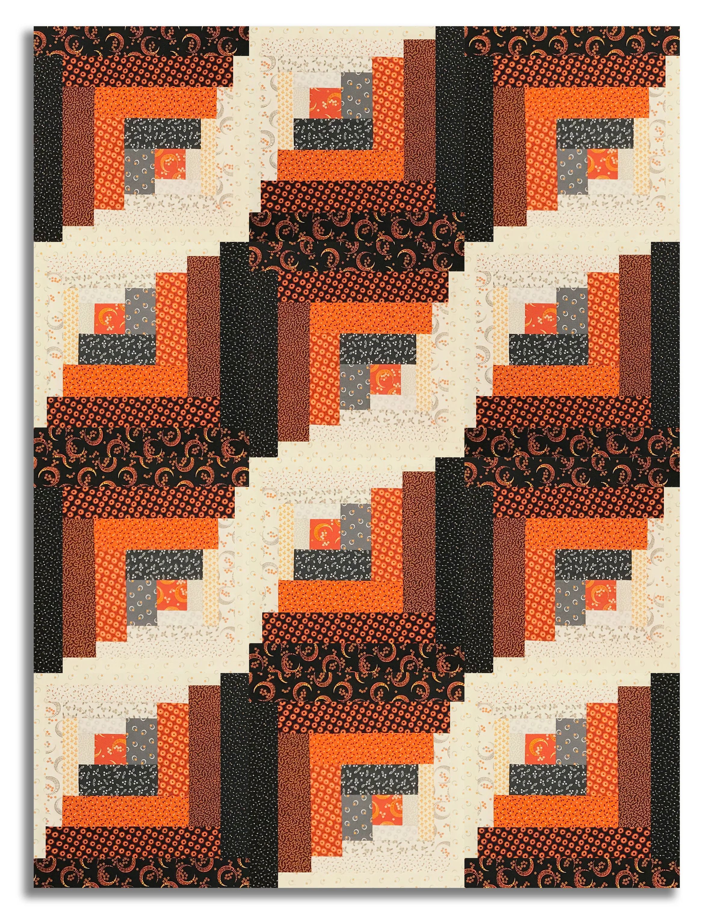Andover Pre-Cut Curvy Log Cabin Quilt Kit - Midnight Moon - Image 3