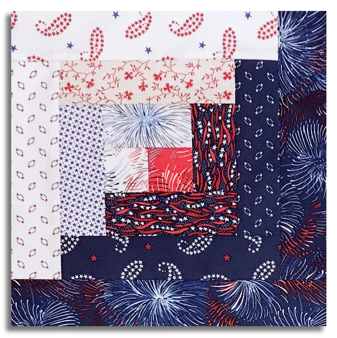Andover Pre-Cut Log Cabin Table Runner Kit - Americana - Image 2