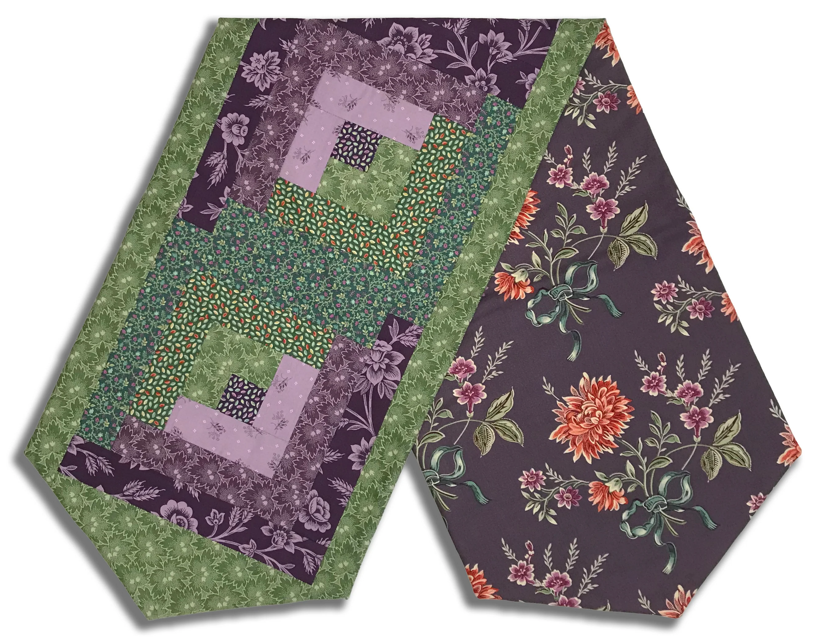 Andover Pre-Cut Log Cabin Table Runner Kit - Autumn Bouquet