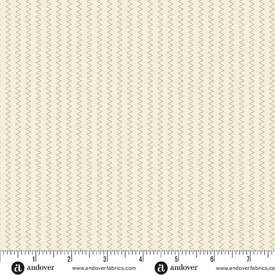 Andover Sewing Bird 1606 L Limestone Zig Zag By The Yard