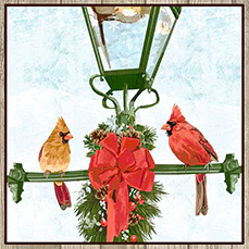 Andover Snowbirds 1507 N Linen Snowbirds 24" PANEL By The PANEL (Not Strictly By The Yard) - Image 3