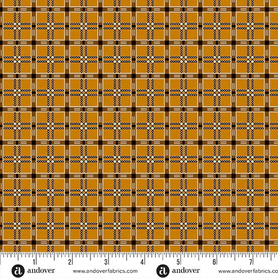 Andover Spice Market 6020 Y Tumeric Tartan By The Yard