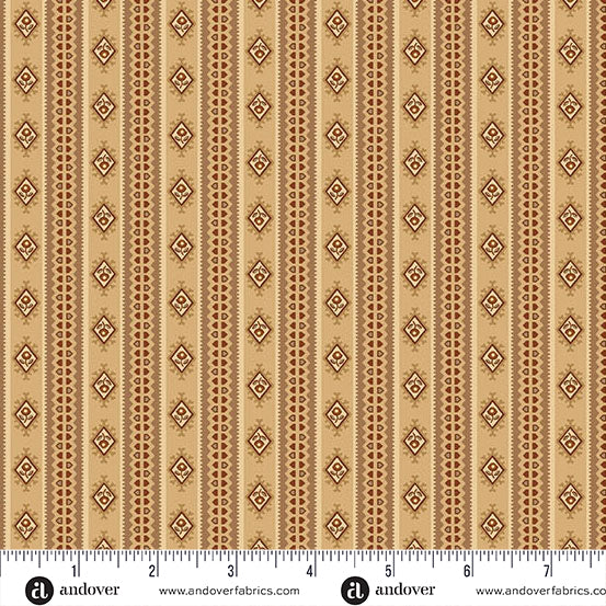Andover Toasted 5867 N Bone Bloom Stripe By The Yard