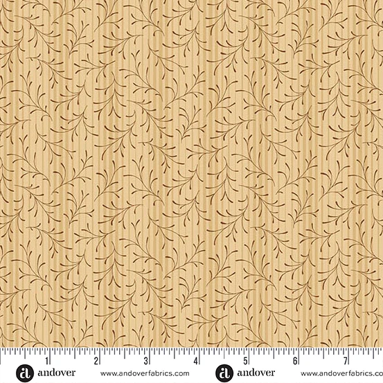 Andover Toasted 5869 N Linen Sprigs By The Yard