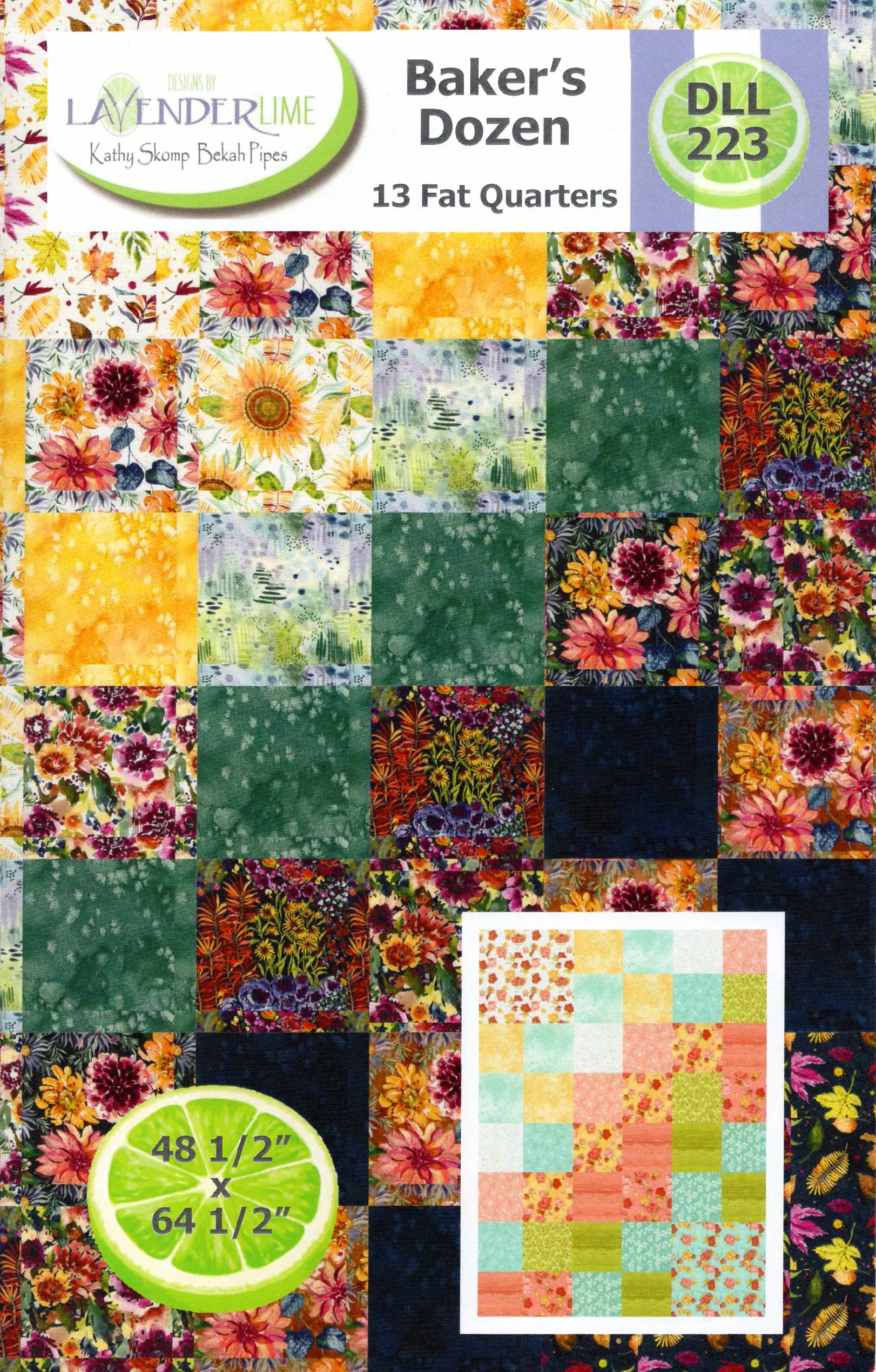 BAKER'S DOZEN - Lavender Lime Quilt Pattern DLL 223