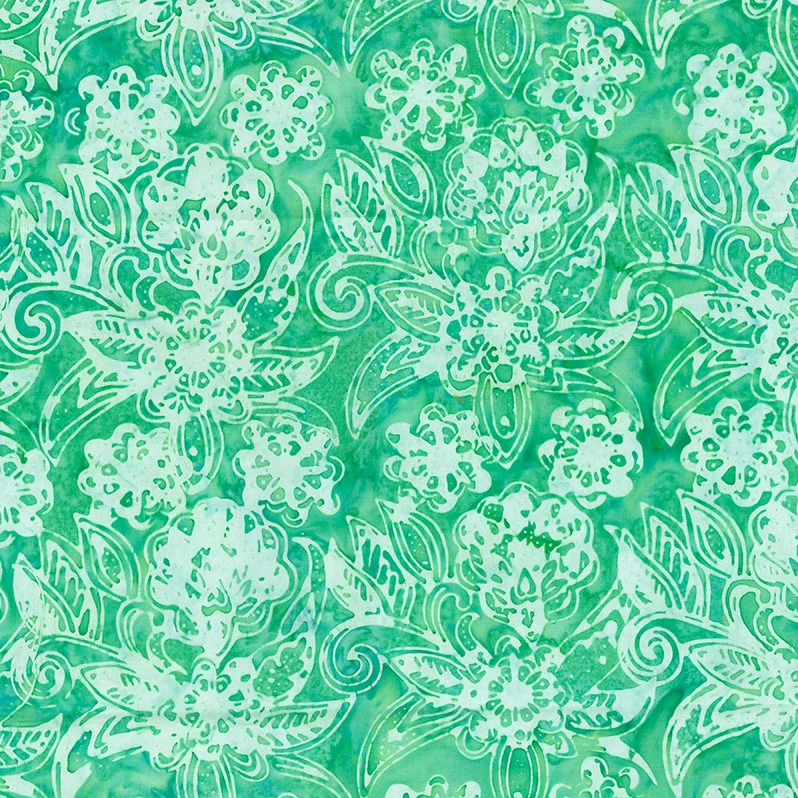 Banyan Batiks Flutter 80723 62 Tropical Blue Tropical Blooms By The Yard