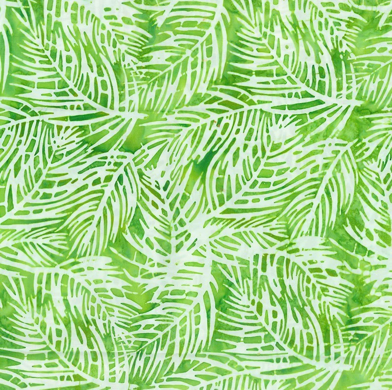 Banyan Batiks Flutter 80724 72 Citrus Green Palm Leaves By The Yard