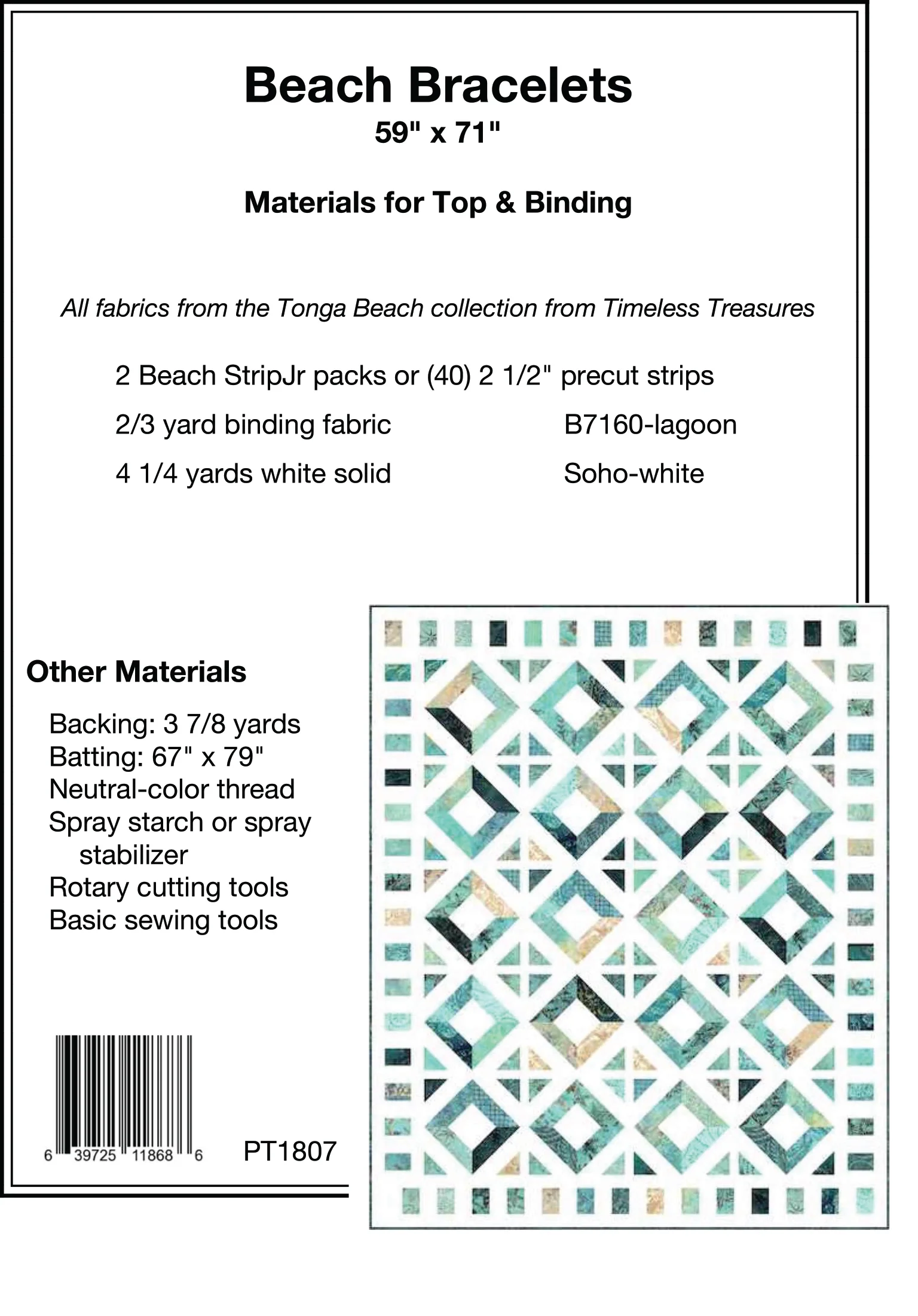 BEACH BRACELETS - Pine Tree Country Quilts Pattern - DIGITAL DOWNLOAD - Image 2