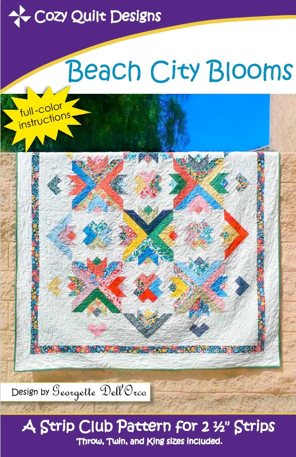BEACH CITY BLOOMS - Cozy Quilt Designs Pattern DIGITAL DOWNLOAD