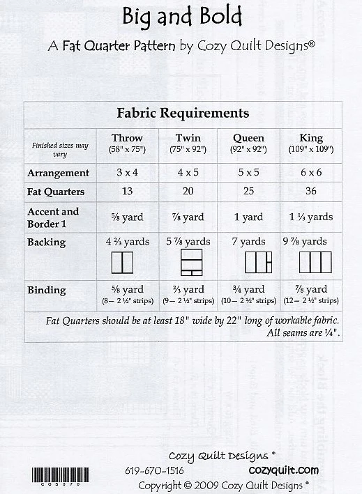 BIG & BOLD - Cozy Quilt Designs Pattern DIGITAL DOWNLOAD - Image 2