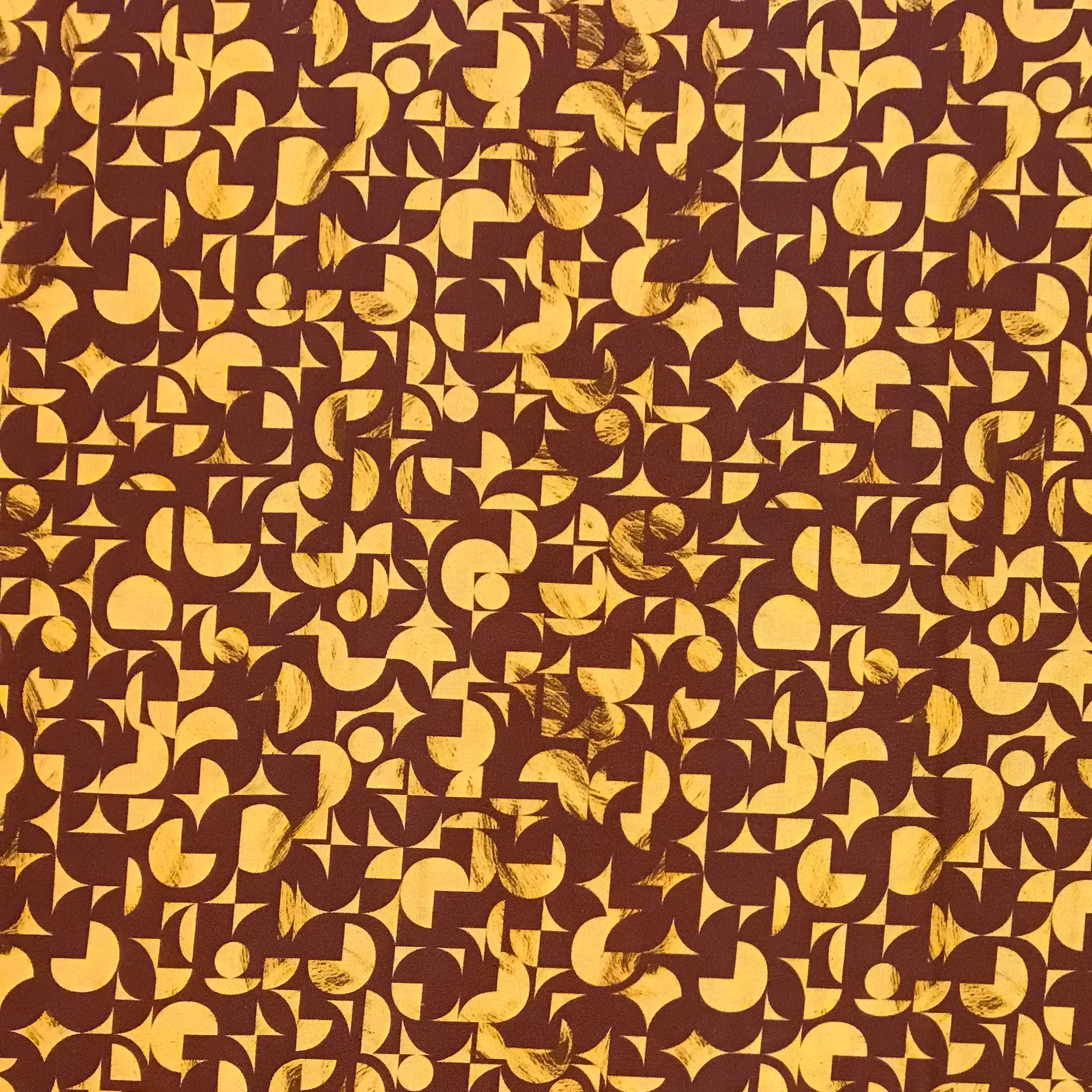 Blank Quilting Electric Flow 4501 949 Brown Geometric Pattern By The Yard