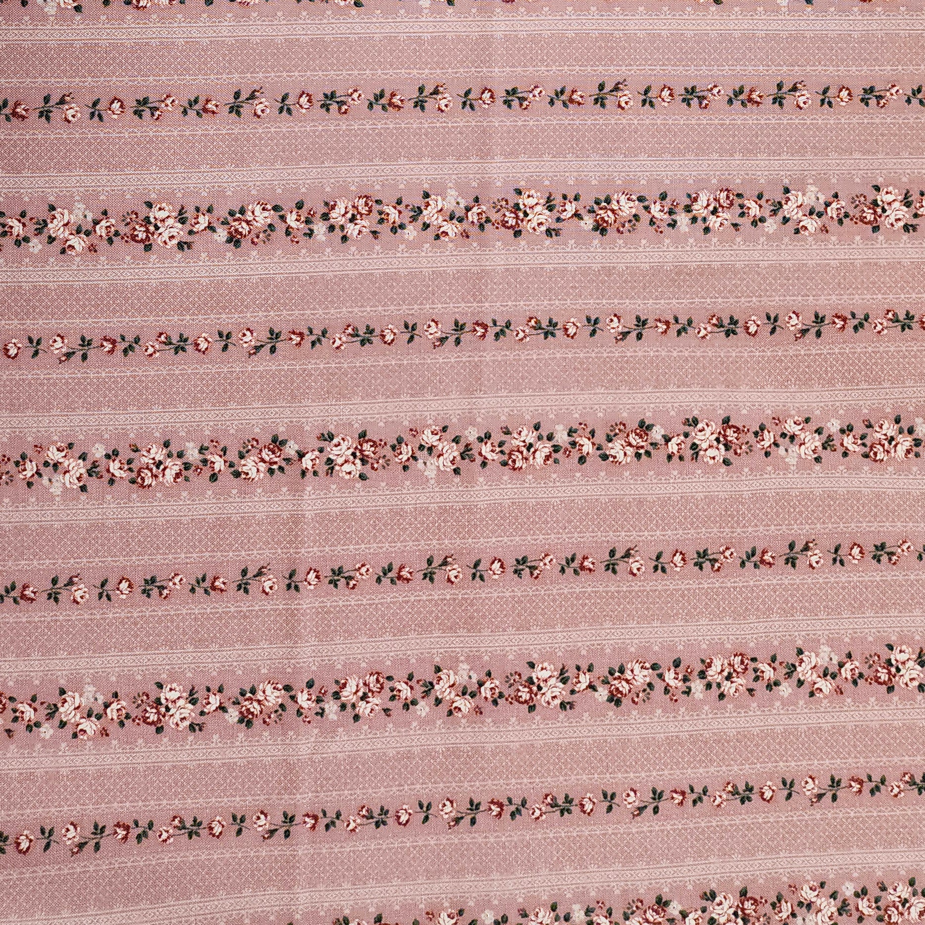 Blank Quilting Emily Roses 4501 041 Pink Floral Lace Stripe By The Yard