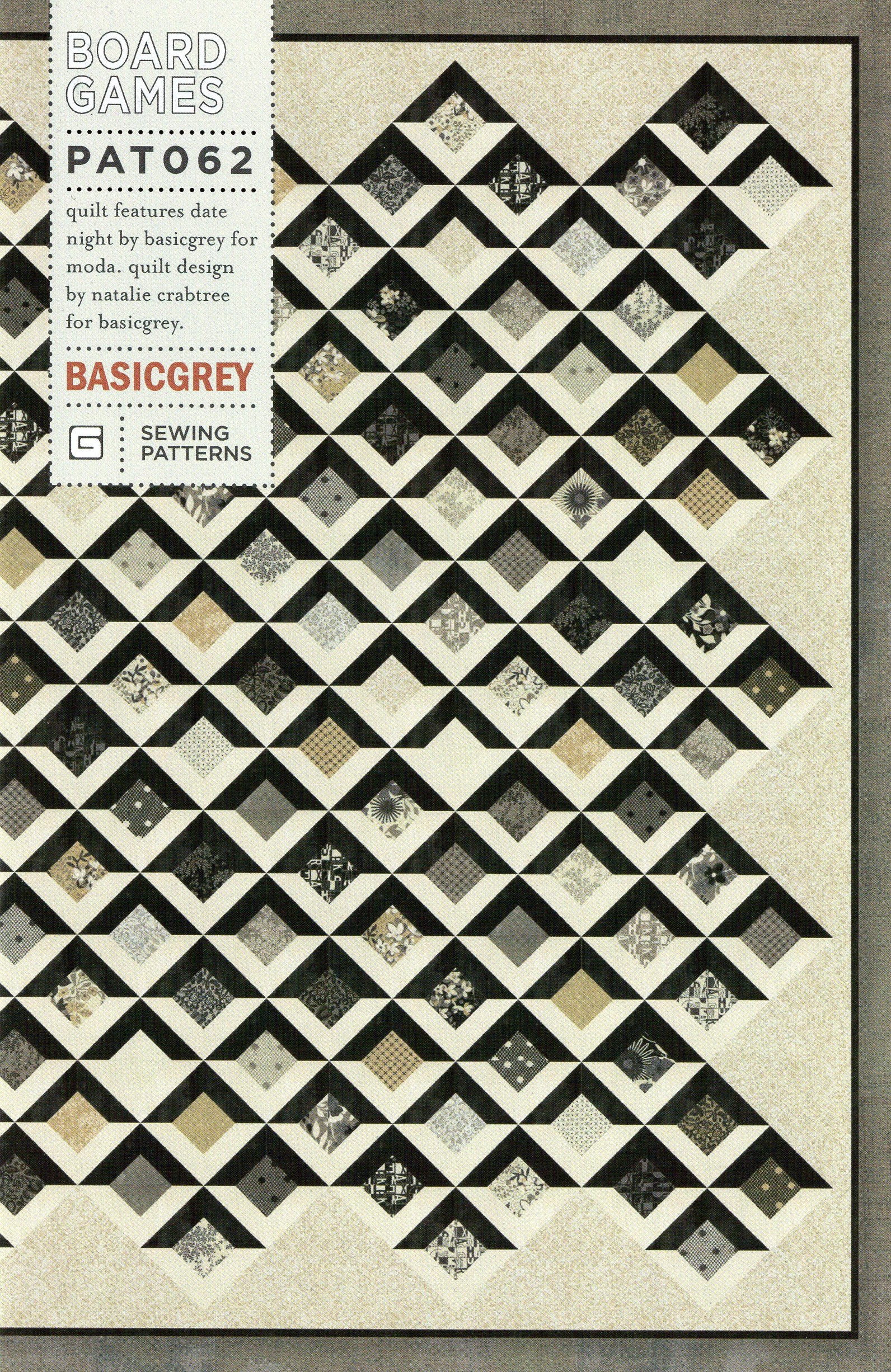 BOARD GAMES - BASICGREY Quilt Pattern 062