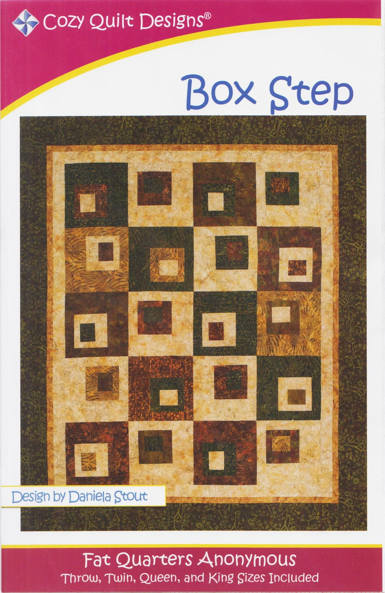 BOX STEP - Cozy Quilt Designs Pattern DIGITAL DOWNLOAD