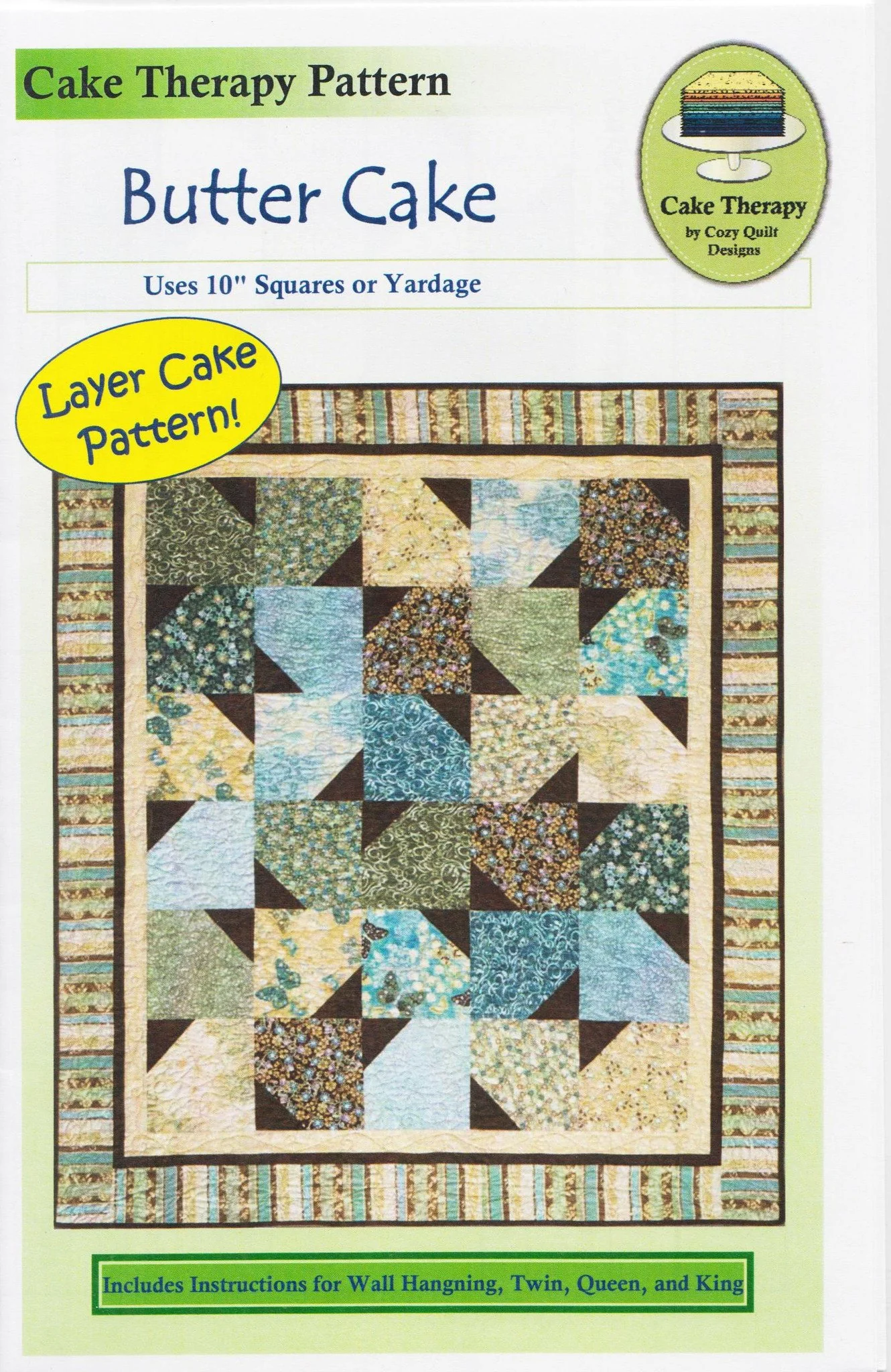 BUTTER CAKE - Cozy Quilt Designs Pattern DIGITAL DOWNLOAD
