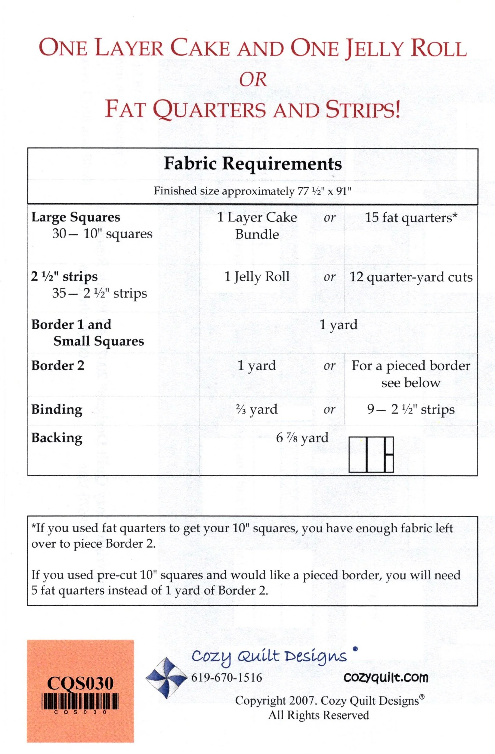 CAKE MIX - Cozy Quilt Designs Pattern DIGITAL DOWNLOAD - Image 2