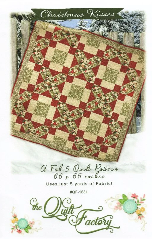CHRISTMAS KISSES - Quilt Pattern QF-1831 By The Quilt Factory