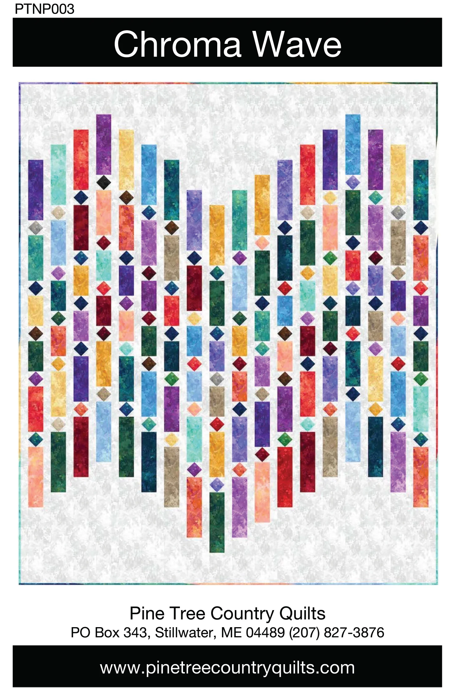 CHROMA WAVE - Pine Tree Country Quilts Pattern - DIGITAL DOWNLOAD