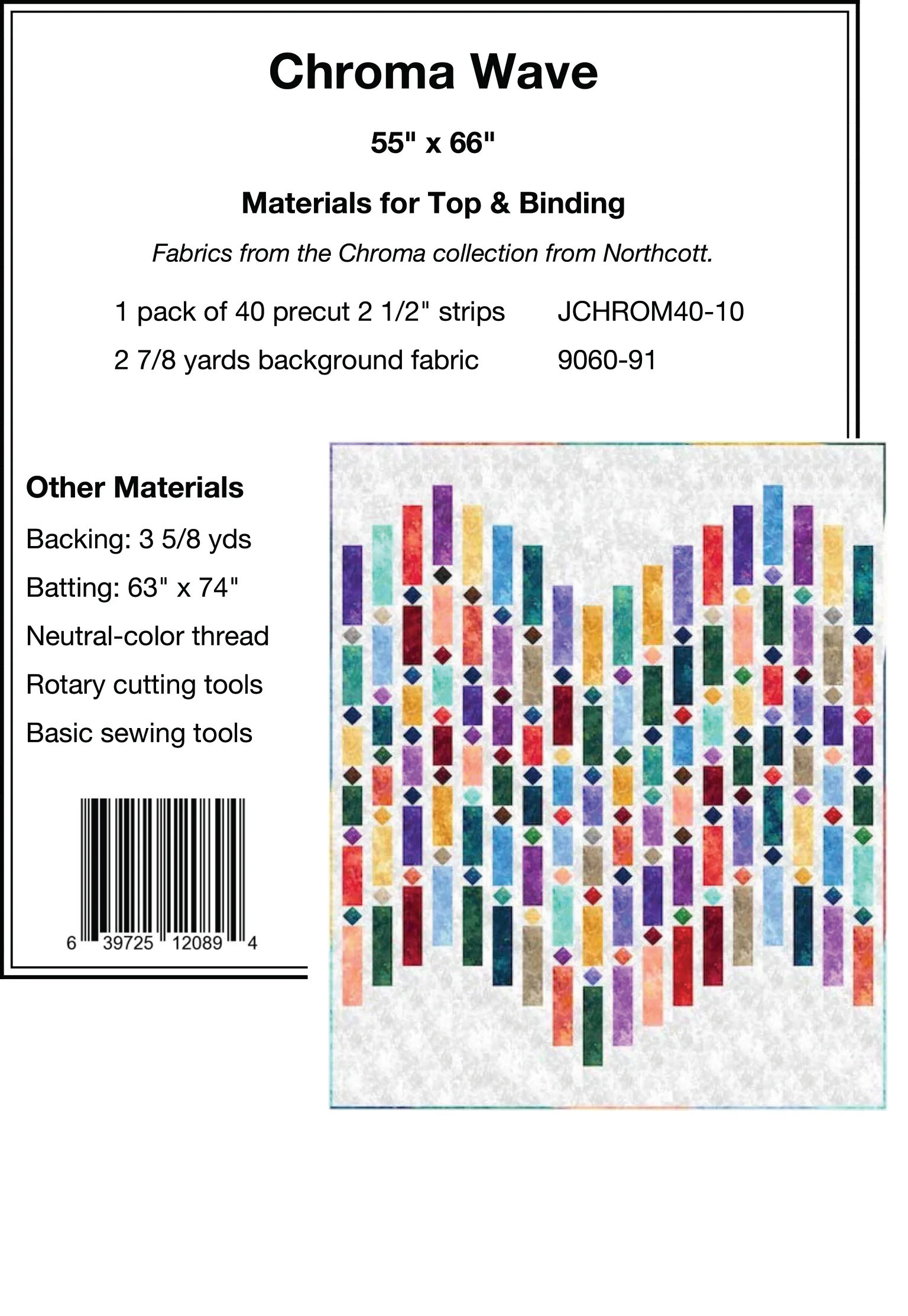 CHROMA WAVE - Pine Tree Country Quilts Pattern - DIGITAL DOWNLOAD - Image 2