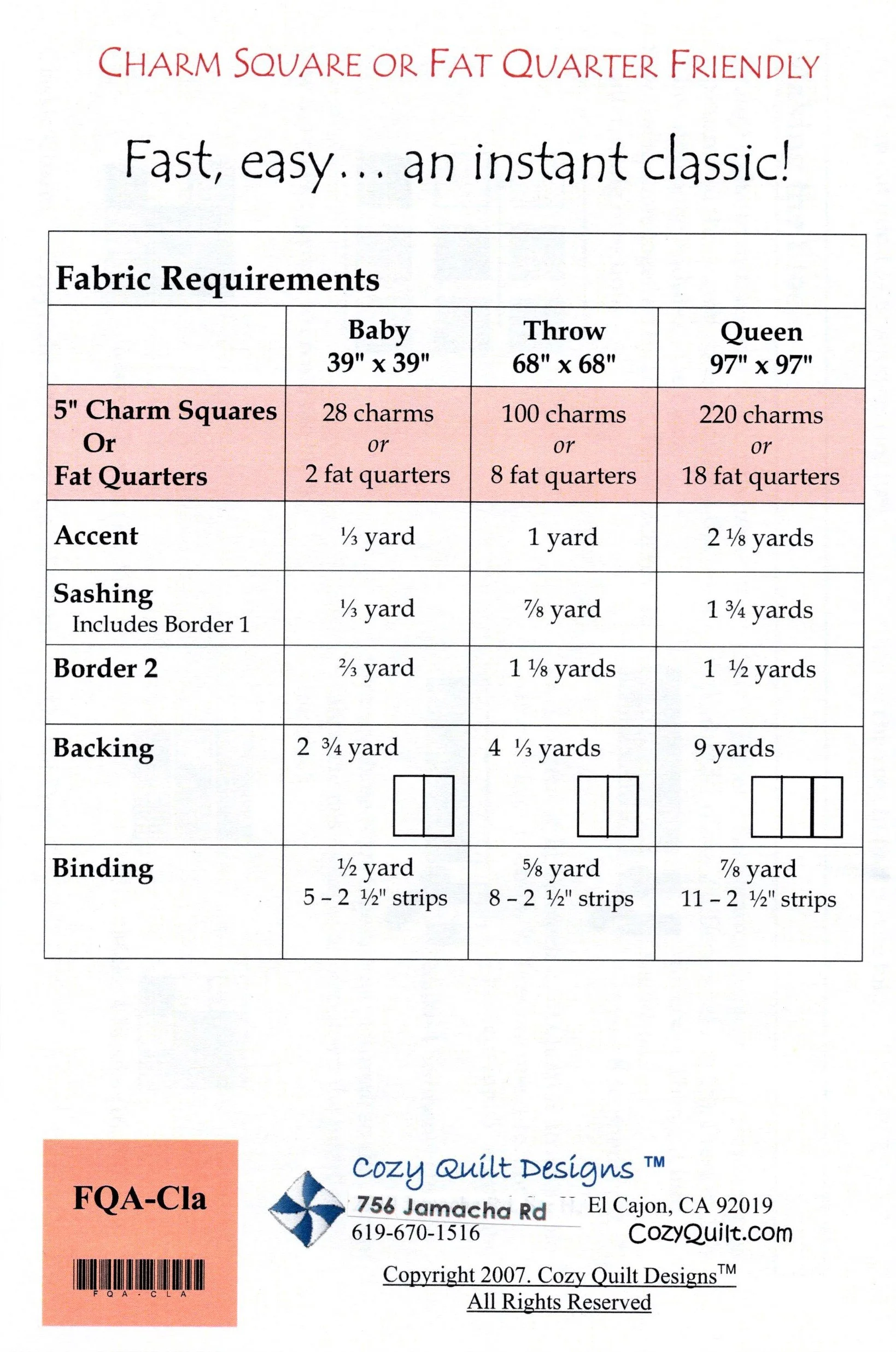 CLASSIC CHARM - Cozy Quilt Designs DIGITAL DOWNLOAD - Image 2