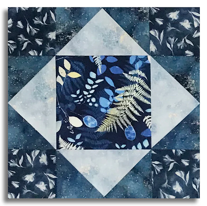 Clothworks Digital Pre-Cut 12 Block King's Crown Quilt Kit - Naturescape - Image 2