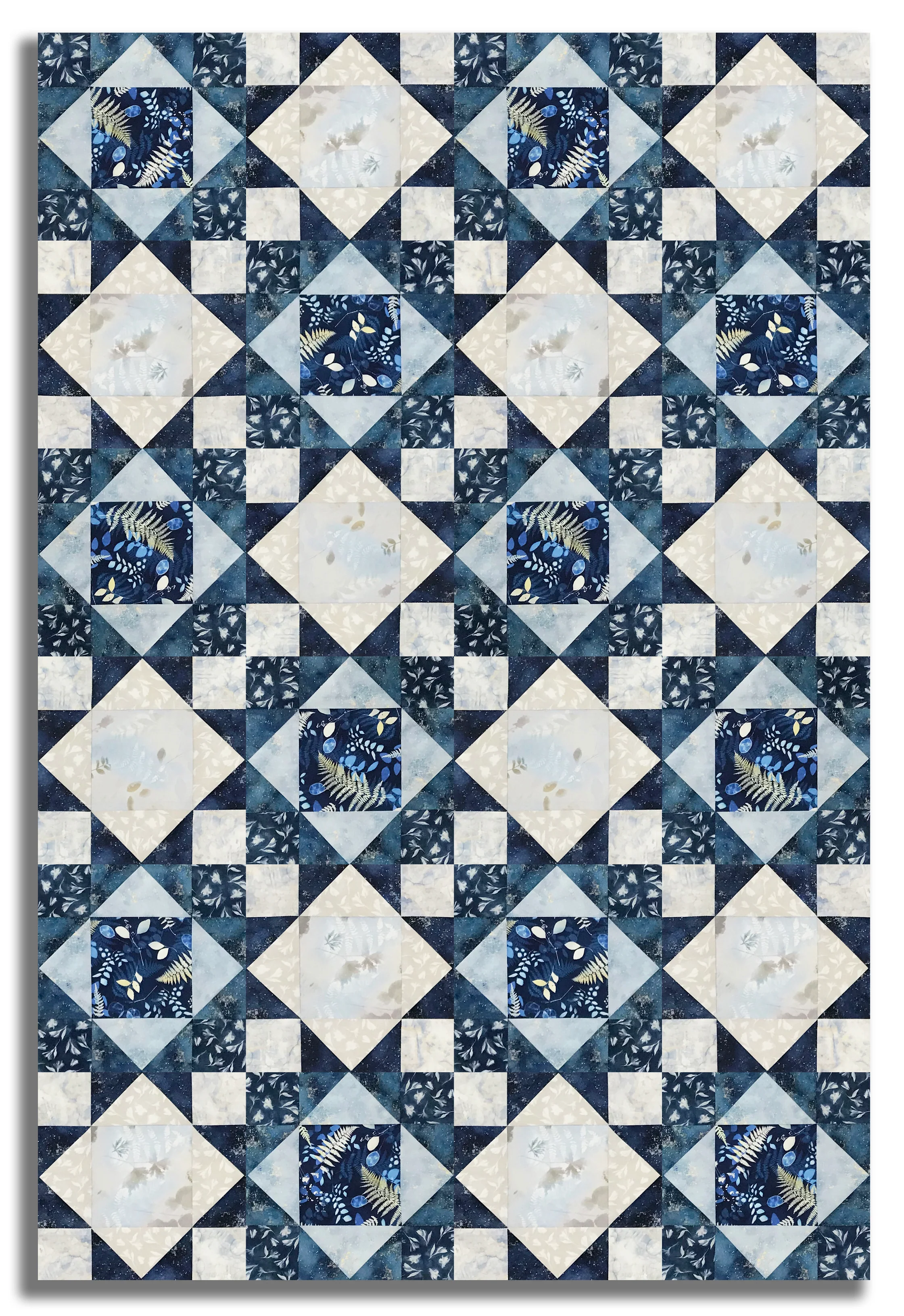 Clothworks Digital Pre-Cut 12 Block King's Crown Quilt Kit - Naturescape - Image 4