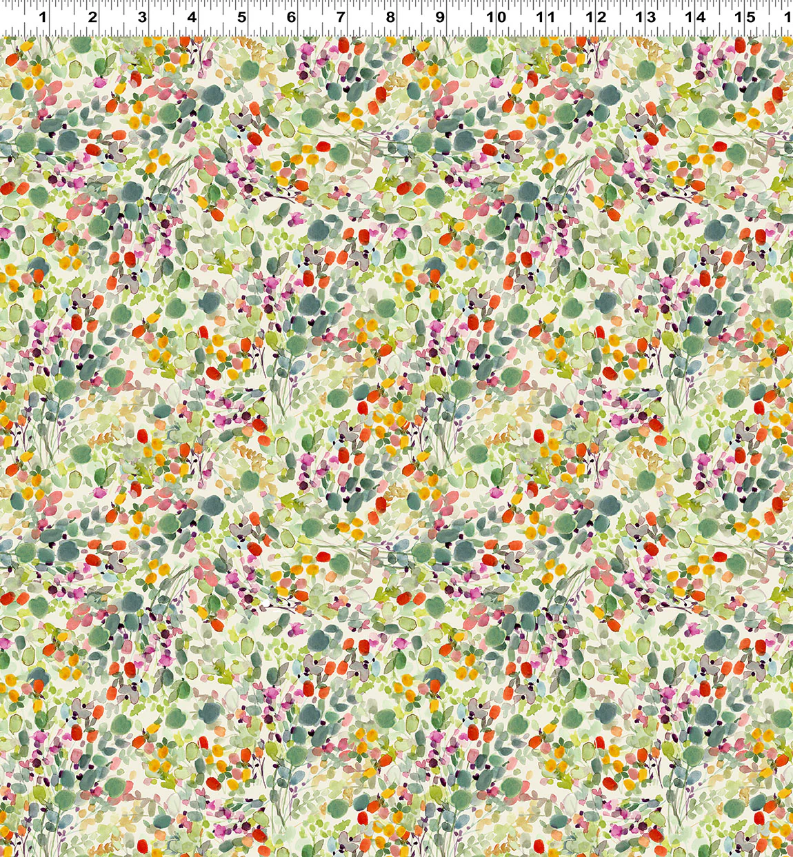 Clothworks Fleur De Rose Y4766 55 Multi Color Paint Dabs By The Yard