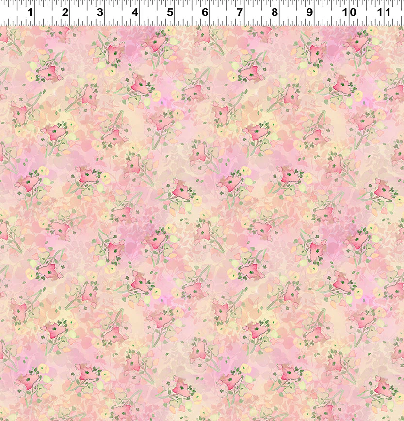 Clothworks Fleur De Rose Y4768 132 Pale Pink Abstract Floral By The Yard