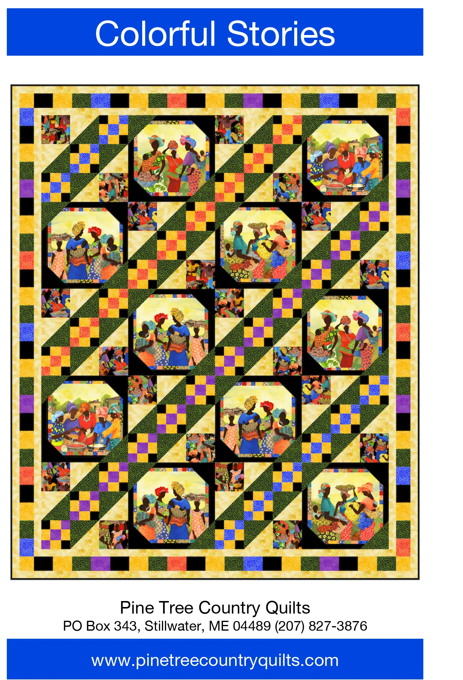 COLORFUL STORIES - Pine Tree Country Quilts Pattern - DIGITAL DOWNLOAD