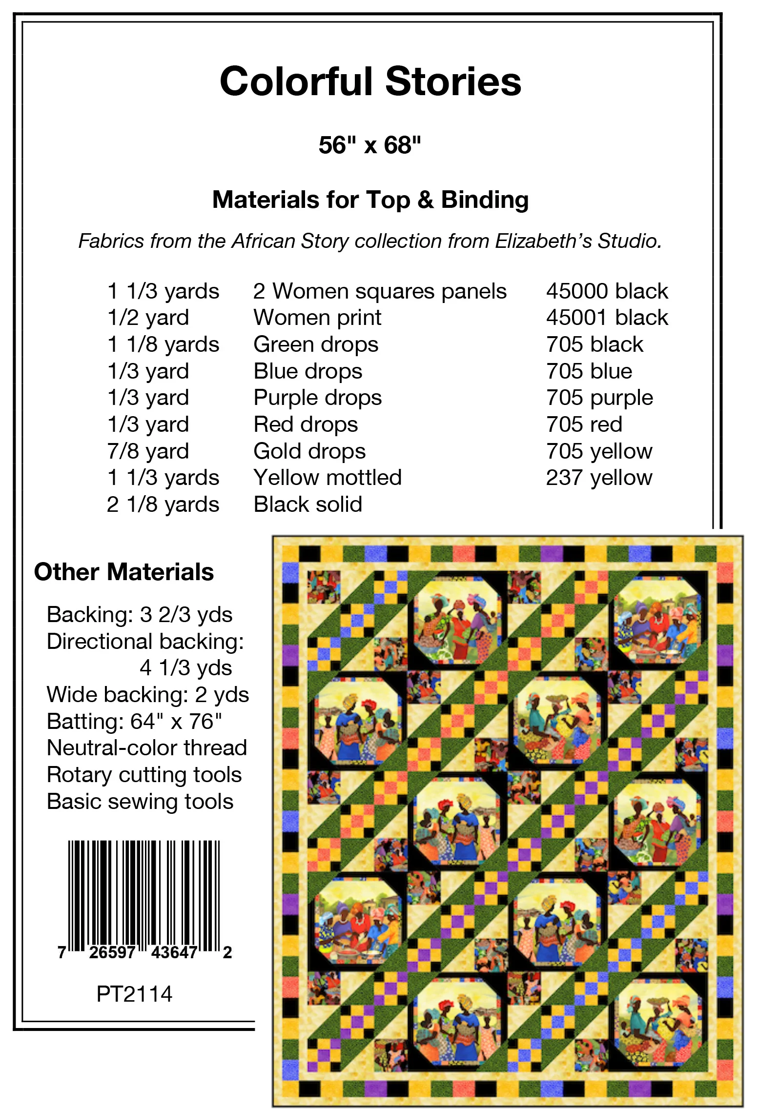 COLORFUL STORIES - Pine Tree Country Quilts Pattern - DIGITAL DOWNLOAD - Image 2