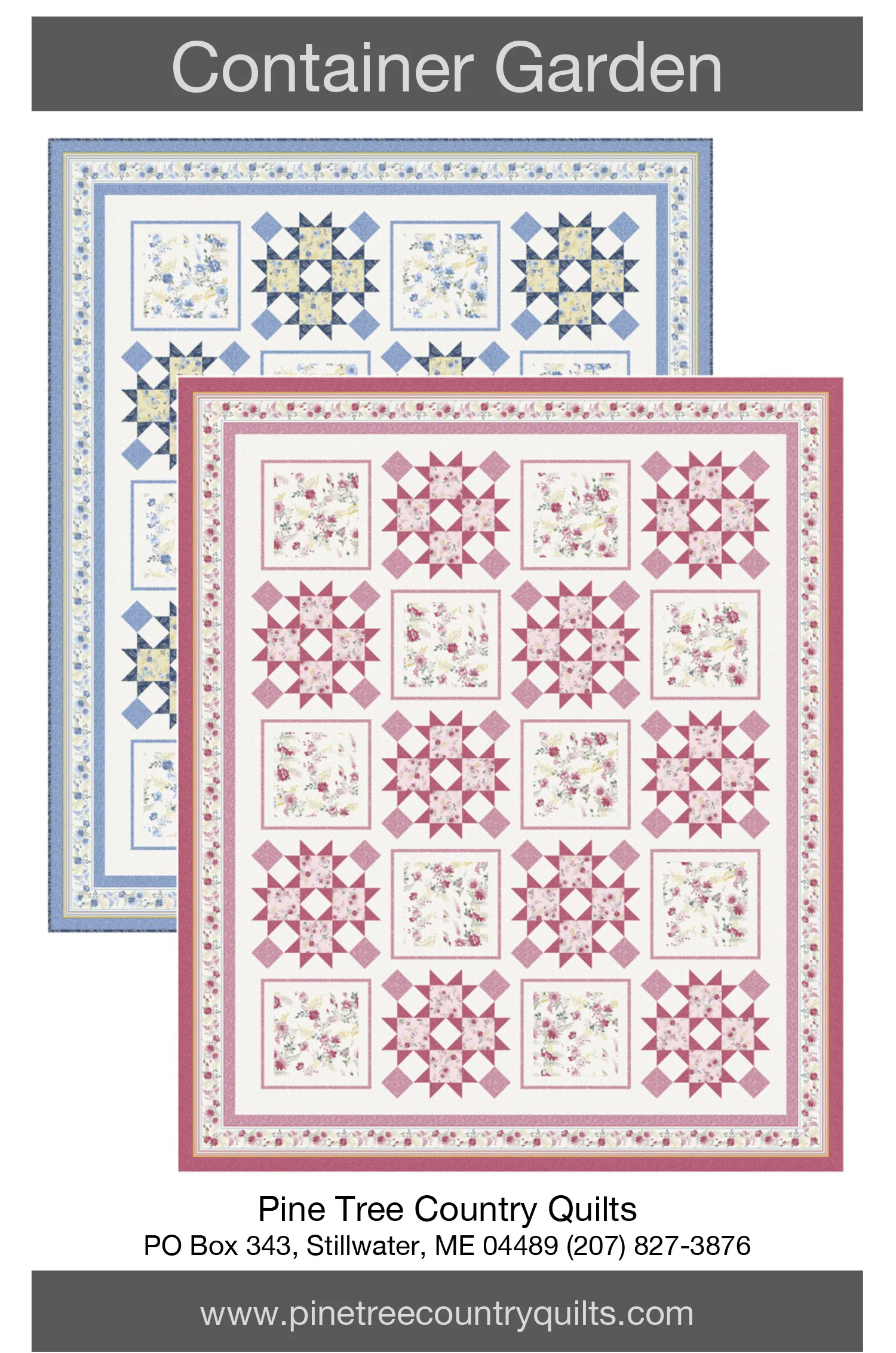 CONTAINER GARDEN - Pine Tree Country Quilts Pattern - DIGITAL DOWNLOAD