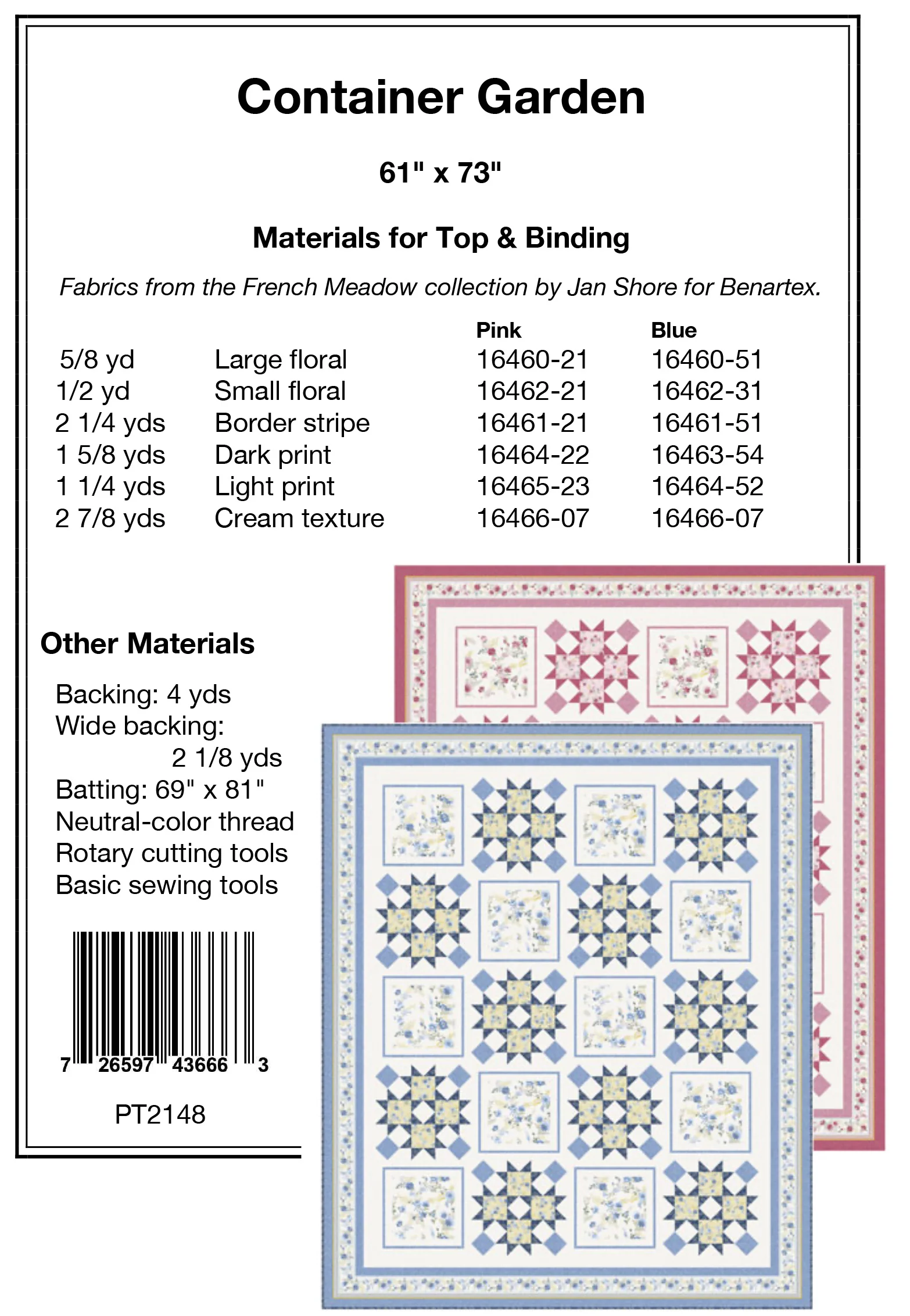 CONTAINER GARDEN - Pine Tree Country Quilts Pattern - DIGITAL DOWNLOAD - Image 2