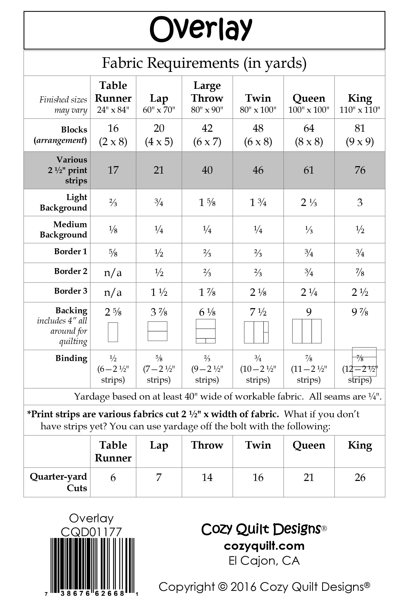 OVERLAY - Cozy Quilt Designs Pattern - Image 2