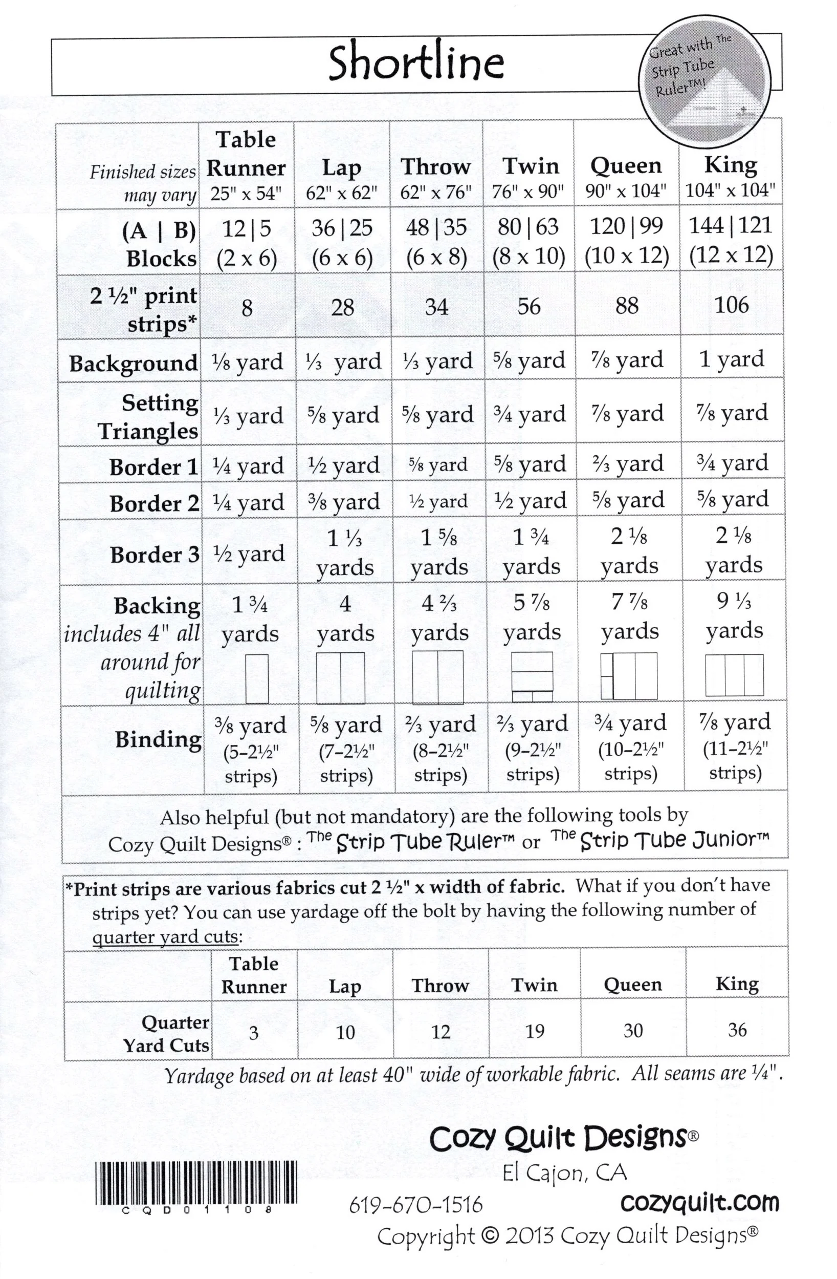 SHORTLINE - Cozy Quilt Designs Pattern - Image 2
