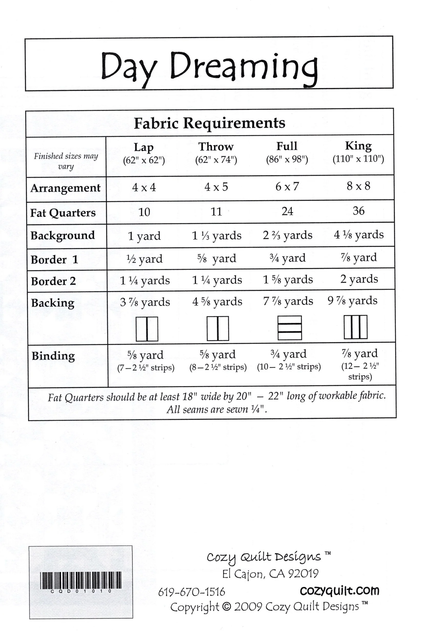 DAY DREAMING - Cozy Quilt Designs Pattern - Image 2