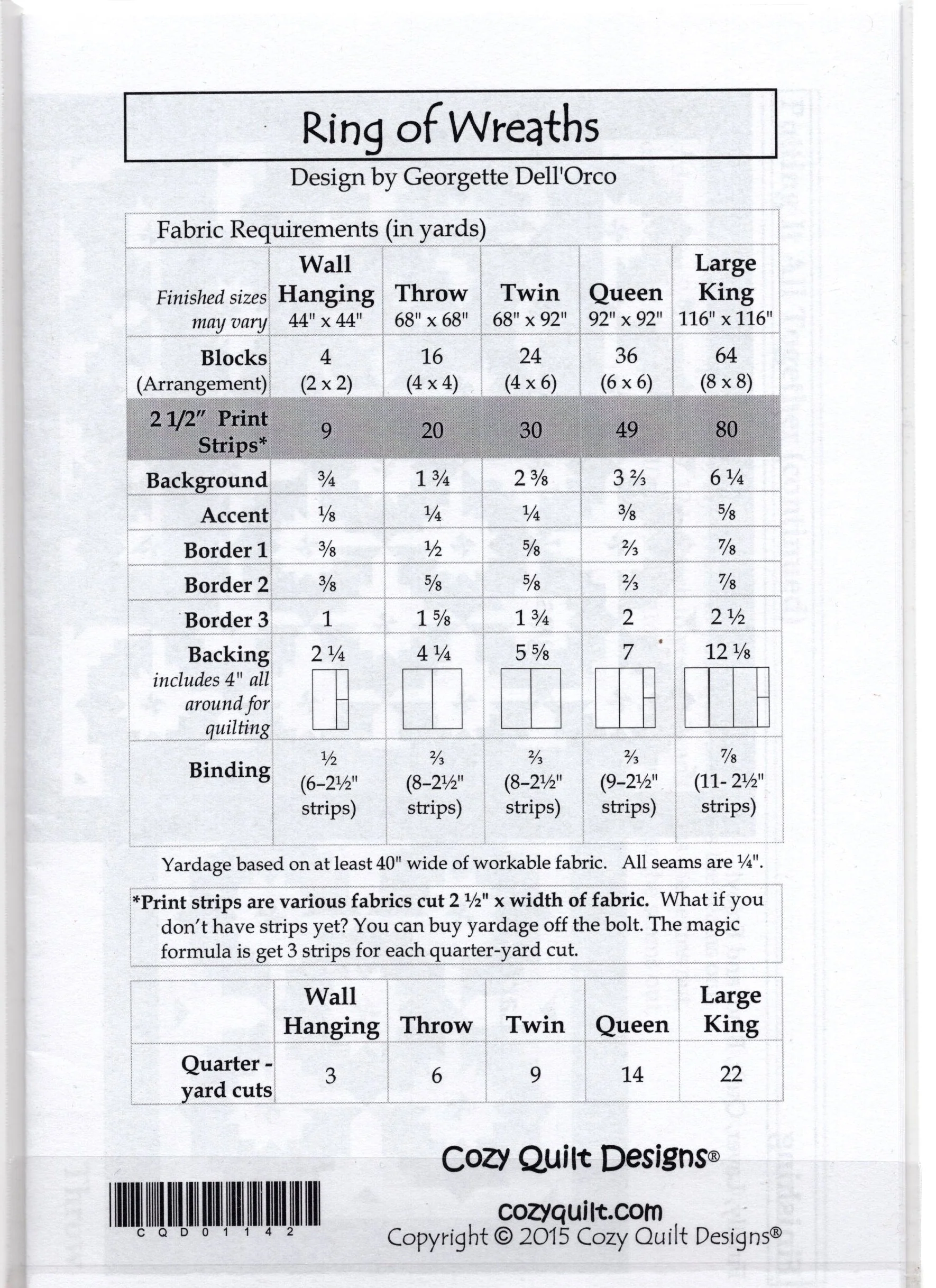 RING OF WREATHS - Cozy Quilt Designs Pattern - Image 2